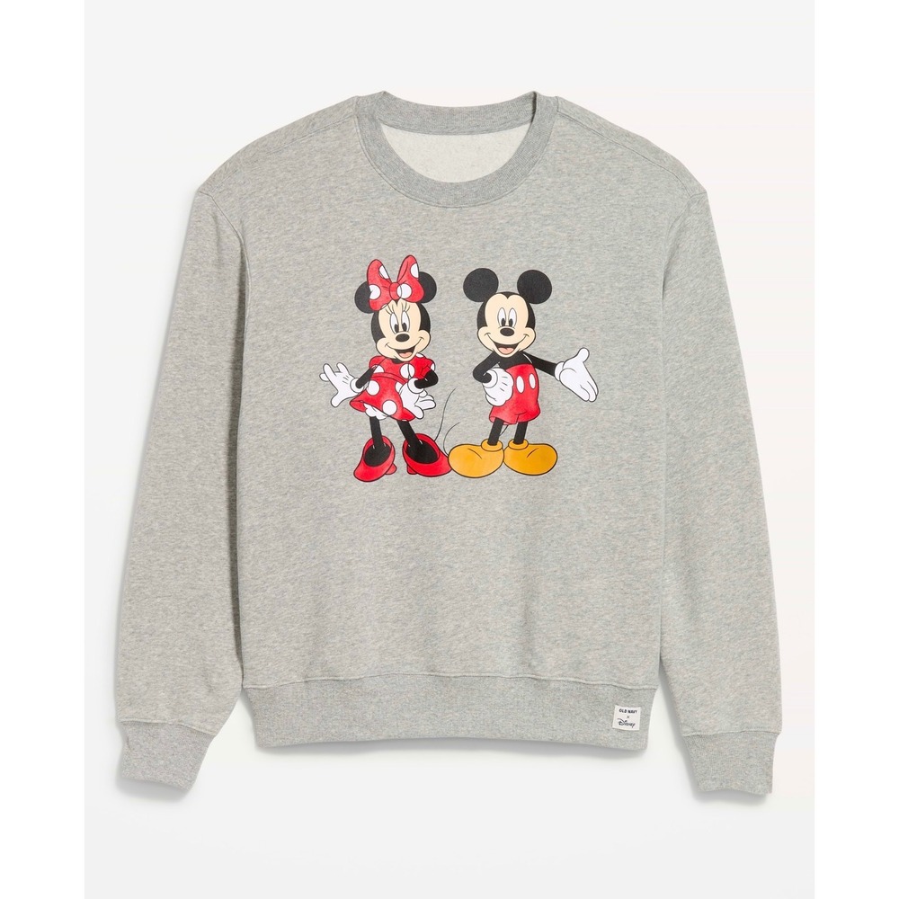 Old Navy Disney Mickey Minnie Mouse Sweatshirt Gray Mens XL 910035-00-1